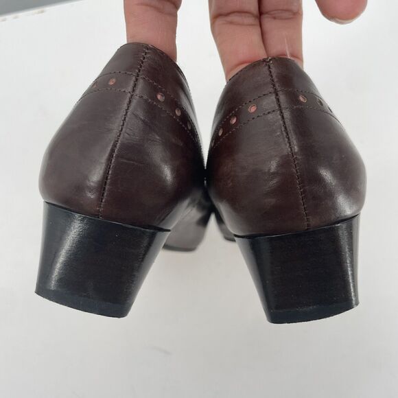 Kate Spade New York Size 6.5 Leather Fringe Tassel Loafers Brown Pink Low Heel - Picture 8 of 11